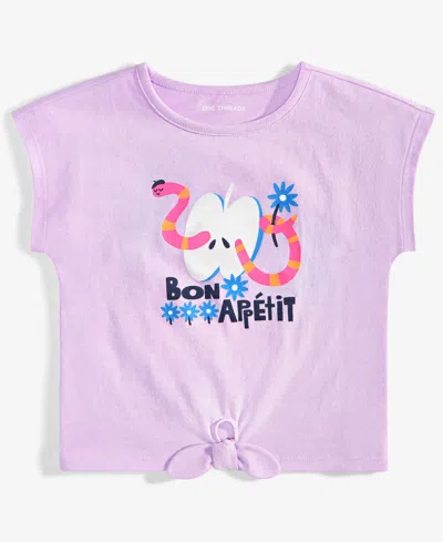Epic Threads Babies' Toddler Girl Bon Appetit Graphic T-shirt, Exclusively At Macy's In Lilac Moon