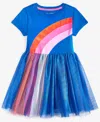 Epic Threads Toddler Girl Rainbow Tulle Dress, Exclusively At Macy's In Nautical B