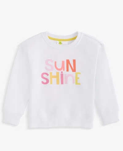 Epic Threads Babies' Toddler Girl Sunshine Sweatshirt, Exclusively At Macy's In Bright Whi