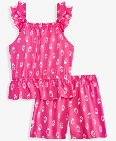 Epic Threads Kids' Toddler Girls' 12m-5t Berry-print Top & Shorts, 2-piece Set, Macy's Exclusive In Black