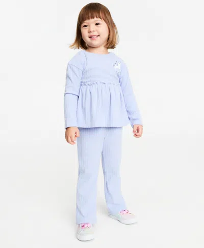 Epic Threads Babies' Toddler Girls' 12m-5t Brushed Rib Top & Pants, 2-piece Set, Macy's Exclusive In Blue