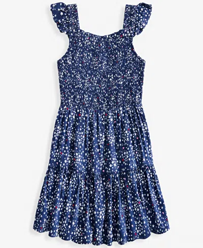 Epic Threads Kids' Toddler Girls' 12m-5t Ditsy-print Dress, Macy's Exclusive In Blue