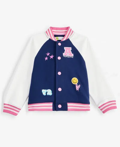 Epic Threads Babies' Toddler Girls' (12m-5t) Fleece Bomber Jacket, Macy's Exclusive In Blue