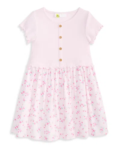 Epic Threads Babies' Toddler Girls' 12m-5t Floral-print Short-sleeve A-line Dress, Macy's Exclusive In Pink