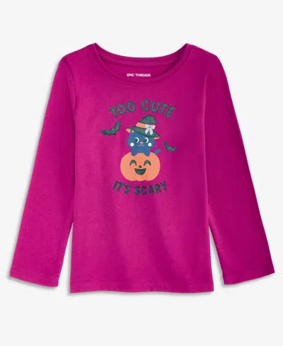 Epic Threads Kids' Toddler Girls' (12m-5t) Halloween Long-sleeve T-shirt, Macy's Exclusive In Pink
