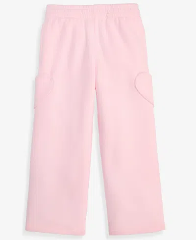 Epic Threads Kids' Toddler Girls' 12m-5t Heart-pocket Fleece Pants, Macy's Exclusive In Pink