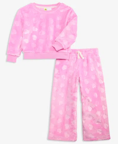 Epic Threads Kids' Toddler Girls' 12m-5t Long-sleeve Crewneck Top And Pants, 2-piece Set, Macy's Exclusive In Pink