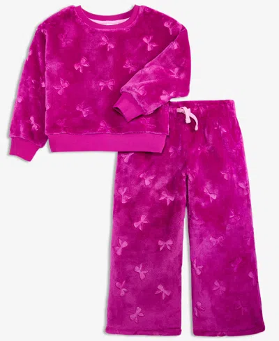 Epic Threads Kids' Toddler Girls' 12m-5t Long-sleeve Crewneck Top And Pants, 2-piece Set, Macy's Exclusive In Purple