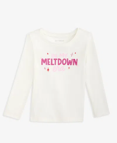 Epic Threads Kids' Toddler Girls' 12m-5t Meltdown Long-sleeve Crewneck Graphic T-shirt, Macy's Exclusive In White