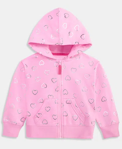 Epic Threads Kids' Toddler Girls' 12m-5t Metallic-heart Hoodie, Macy's Exclusive In Pink