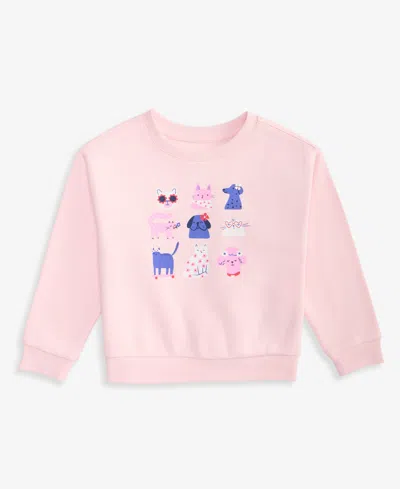 Epic Threads Kids' Toddler Girls' (12m-5t) Pets Graphic Sweatshirt, Macy's Exclusive In Pink Polis