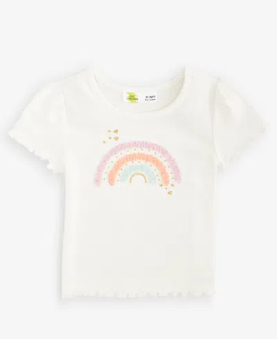 Epic Threads Kids' Toddler Girls' 12m-5t Rainbow Elevated Ribbed T-shirt, Macy's Exclusive In White