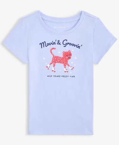 Epic Threads Kids' Toddler Girls' 12m-5t Short-sleeve Groovin' Cat T-shirt, Macy's Exclusive In Purple
