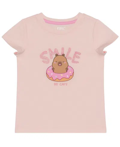 Epic Threads Babies' Toddler Girls' 12m-5t Smile Short-sleeve T-shirt In Pink