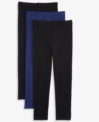 Epic Threads Kids' Toddler Girls' 12m-5t Solid Pull-on Leggings, 3-pack, Macy's Exclusive In Blue