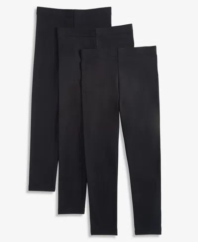 Epic Threads Kids' Toddler Girls' 12m-5t Solid Pull-on Leggings, 3-pack, Macy's Exclusive In Black