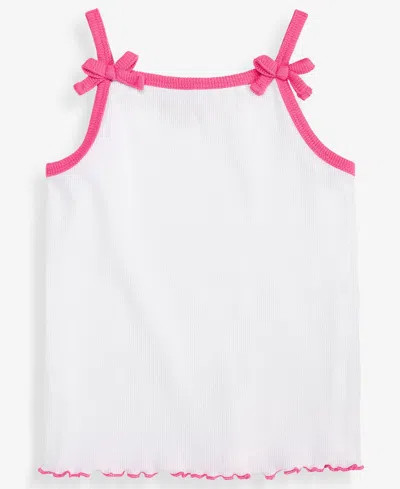 Epic Threads Kids' Toddler Girls' 12m-5t Solid Rib Bow Tank Top, Macy's Exclusive In White
