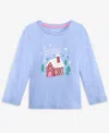 Epic Threads Toddler Girls 2t-4t Gingerbread House Long-sleeve T-shirt, Macy's Exclusive In Blue