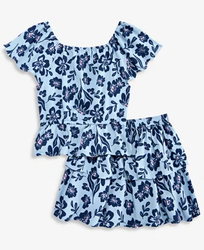 Epic Threads Babies' Toddler Girls' 2t-4t Floral-print Top & Skirt, 2-piece Set, Macy's Exclusive In Multi