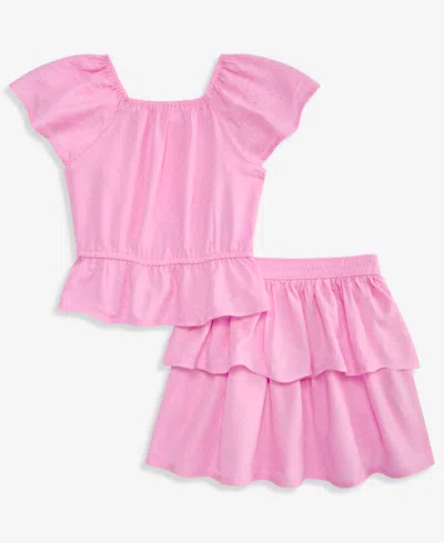 Epic Threads Babies' Toddler Girls' 2t-4t Solid Top & Skirt, 2-piece Set, Macy's Exclusive In Pink