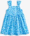 Epic Threads Toddler Girl Aquatic Hearts Cotton Dress, Exclusively At Macy's In Crystal Bl