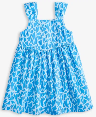 Epic Threads Babies' Toddler Girl Aquatic Hearts Cotton Dress, Exclusively At Macy's In Crystal Bl