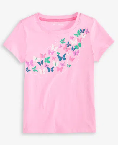 Epic Threads Babies' Toddler Girls Butterflies Glitter-print Tee, Exclusively At Macy's