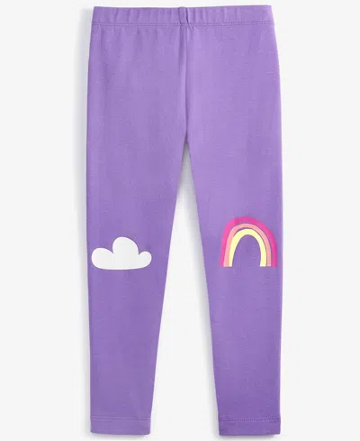 Epic Threads Babies' Toddler Girls Cloud Rainbow Leggings, Exclusively At Macy's In Violet Cre