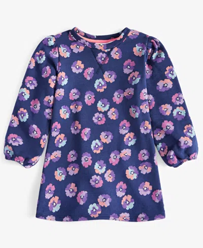 Epic Threads Babies' Toddler Girls Dreamy Floral-print Knit Dress, Exclusively At Macy's In Medieval B