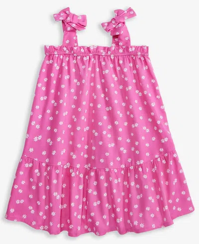 Epic Threads Babies' Toddler Girl Floral-print Bow Dress, Exclusively At Macy's In Bright Peo