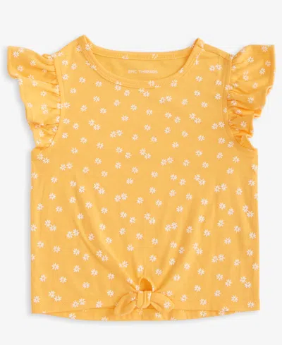Epic Threads Babies' Toddler Girls Flower Dot Tie T-shirt, Exclusively At Macy's