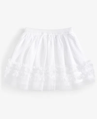 Epic Threads Babies' Toddler Girls Glitter Tulle Skirt, Exclusively At Macy's In Bright Whi