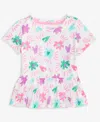 Epic Threads Toddler Girls Graffiti Hearts Printed Cotton Peplum Top, Exclusively At Macy's In Multi