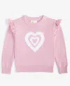 Epic Threads Toddler Girls Heart Crewneck Sweater, Created For Macy's In Mauve Dust