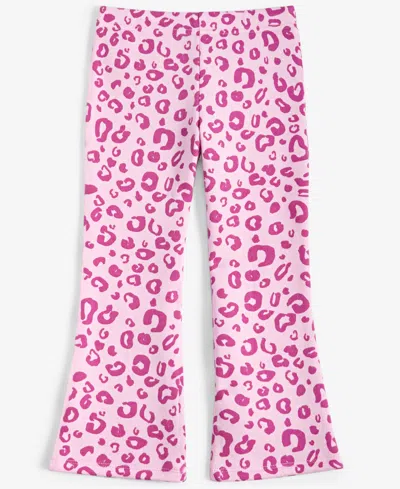 Epic Threads Babies' Toddler Girls Lucy Leopard-print Flared Pants, Created For Macy's In Rosy Pink