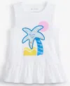 Epic Threads Toddler Girl Palm Ruffle Tank Top, Exclusively At Macy's In Bright Whi