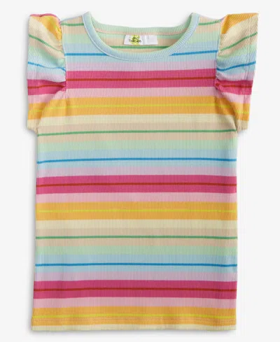 Epic Threads Babies' Toddler Girls Rib Flutter Stripe Tank Top, Exclusively At Macy's In Multi