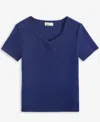 Epic Threads Kid Girl Ruched V-neck Top, Exclusively At Macy's In Medieval B
