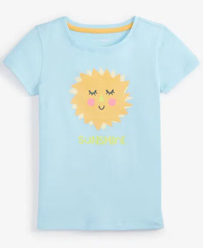 Epic Threads Babies' Toddler Girl Sunshine Graphic T-shirt, Exclusively At Macy's In Crystal Bl