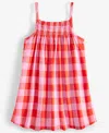Epic Threads Toddler Girls Top & Gingham-print Dress, 2 Piece Set, Exclusively At Macy's In Mandarin R