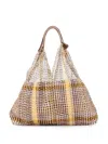 Epice Check-pattern Mesh Tote Bag In Multi