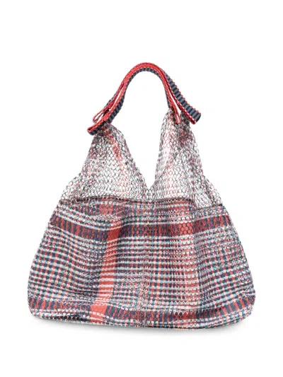 Epice Elziver Check-pattern Mesh Shoulder Bag In Multi