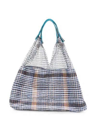 Epice Elziver Check-pattern Mesh Shoulder Bag In Multi