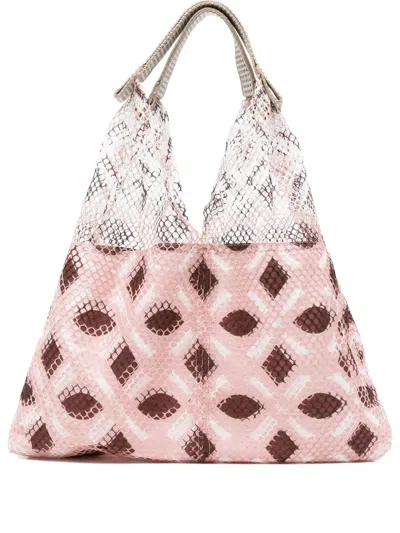 Epice Elziver Mesh Geometric-print Shoulder Bag
