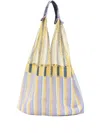 Epice Elziver Striped Mesh Shoulder Bag In Yellow