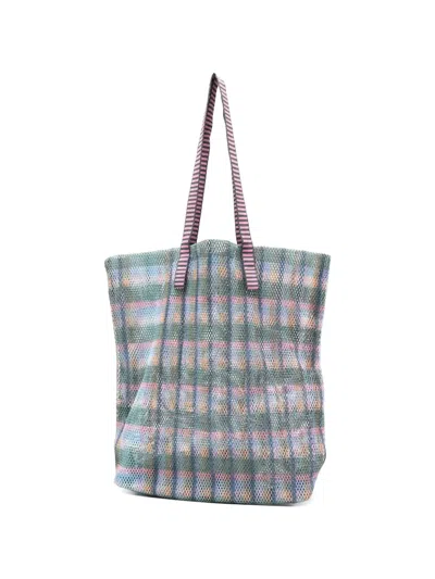 Epice Kanpur Check Tote Bag In Blue