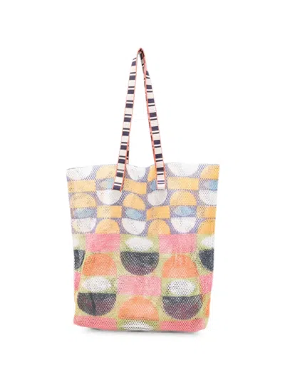 Epice Kanpur Geometric-print Mesh Tote Bag In Multi