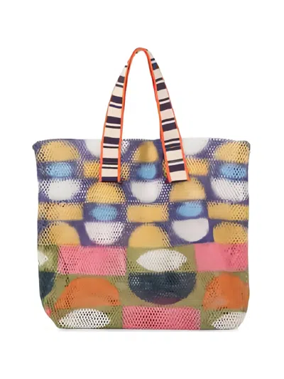 Epice Kanpur Geometric-print Tote Bag In Green