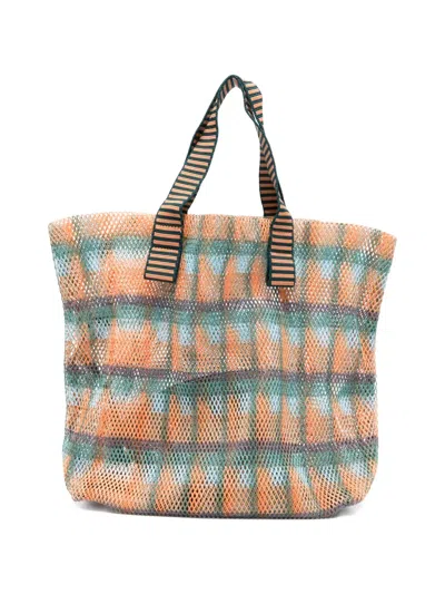 Epice Kanpur Mesh Tote Bag In Orange