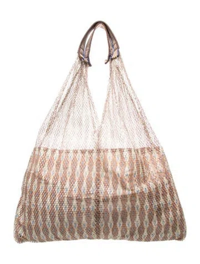 Pre-owned Epice Mesh Tote In Neutrals